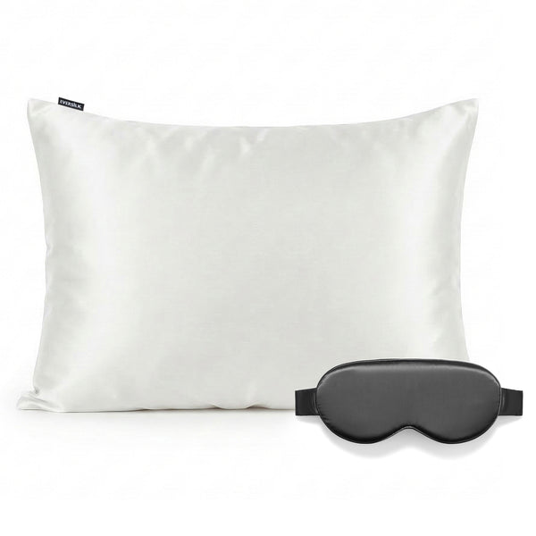 Duo Taie & Masque - Blanc, Noir