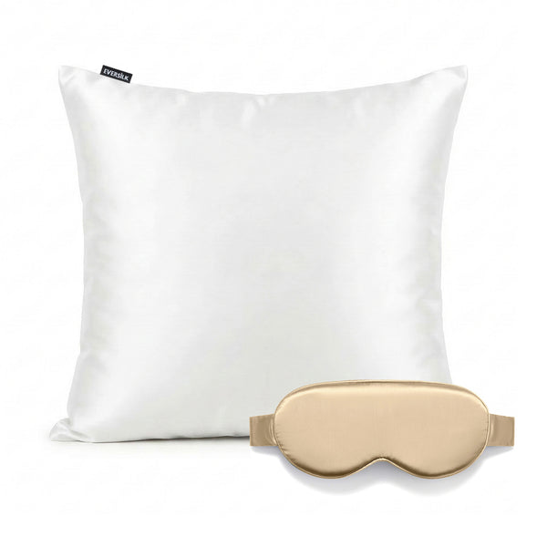 Duo Taie & Masque - Blanc, Beige