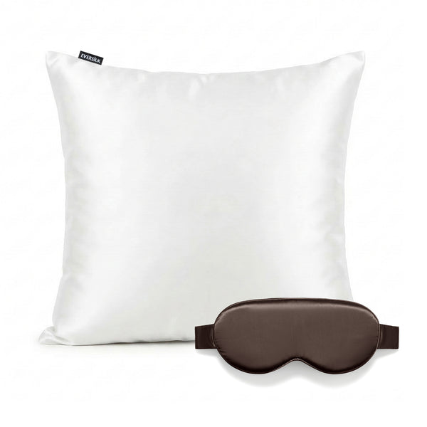 Duo Taie & Masque - Blanc, Chocolat