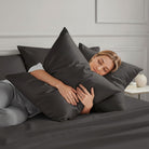 Taie d'oreiller 100% pure soie de mûrier - Gris Foncé - Euro - EVERSILK.fr