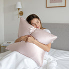 Taie d'oreiller 100% pure soie de mûrier - Rose - Euro - EVERSILK.fr